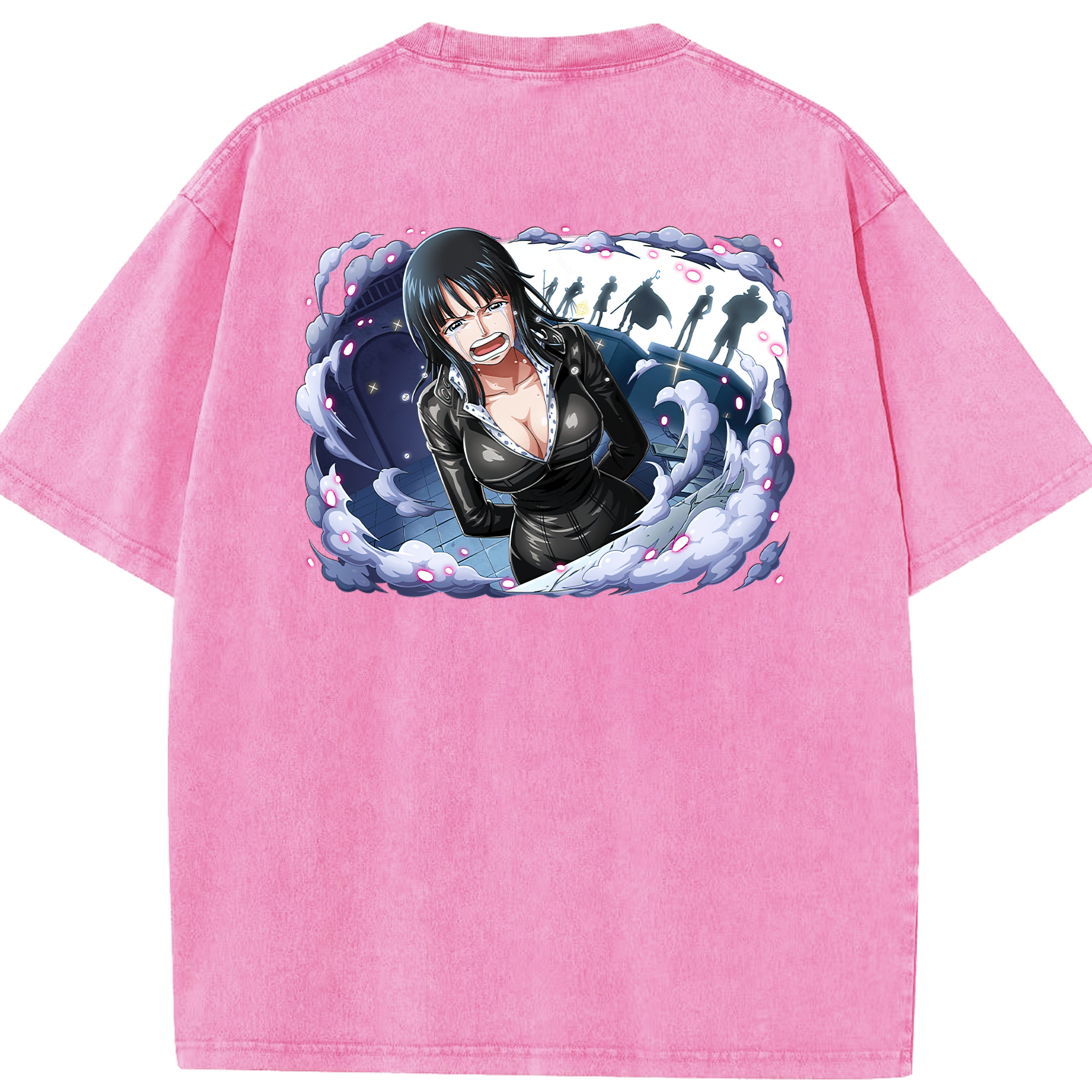 ワンピース ニコ・ロビン ONE PIECE Nico Robin 綿100% ヴィンテージ風 半袖Tシャツ（背面プリント）